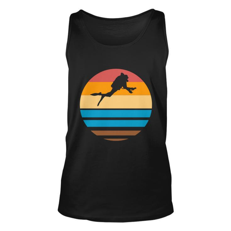 Funny Retro Scuba Diving Graphic Design Printed Casual Daily Basic Unisex Tank Top