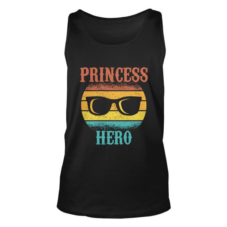 Funny Tee For Fathers Day Princess Hero Of Daughters Great Gift Unisex Tank Top