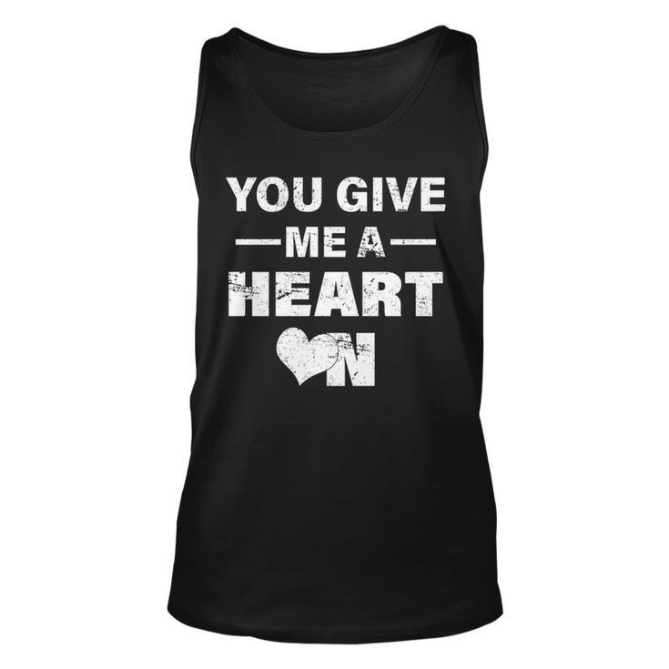 Funny Valentines Day Give Me A Heart On Unisex Tank Top