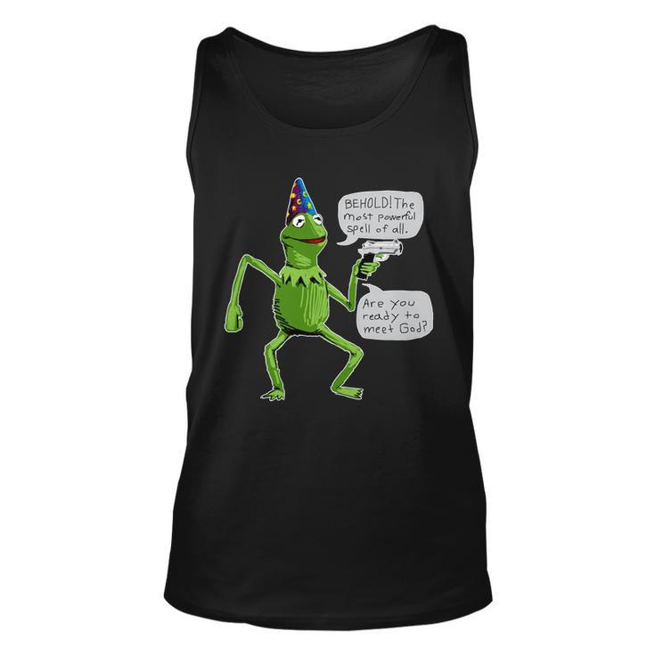 Funny Wizard Kermit Meme Unisex Tank Top