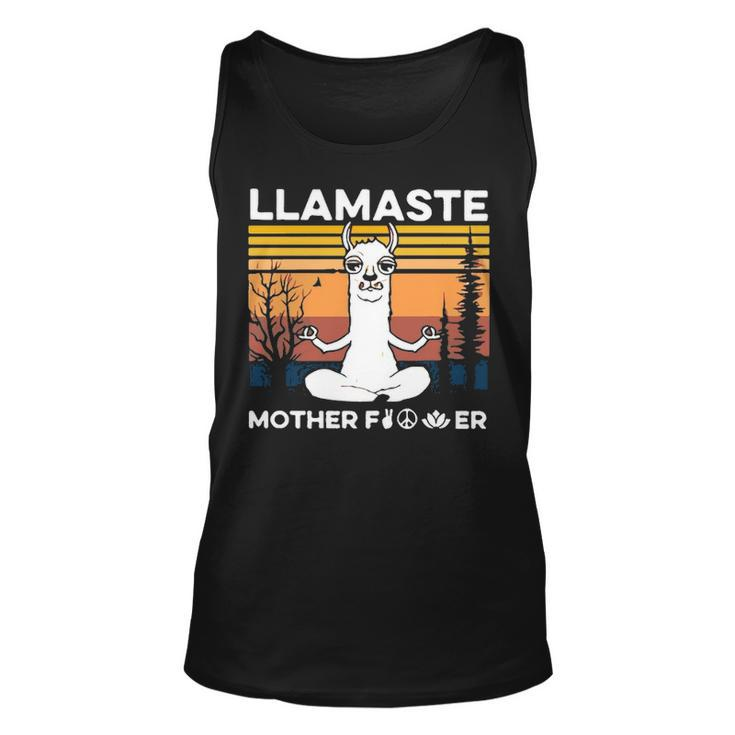 Funny Yoga Llamaste Mother Fvcker Retro Vintage Mans Unisex Tank Top