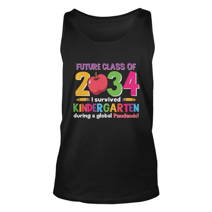 Future Class 2034 Survived Kindergarten Funny School Teacher Student Graphic Unisex Tank Top