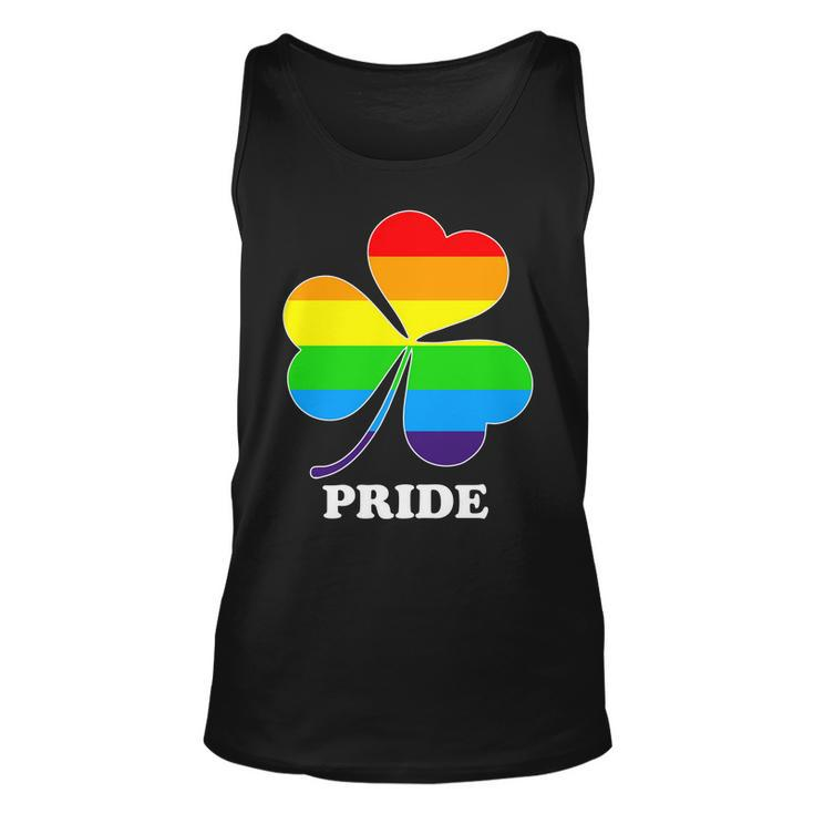 Gay Pride Cloverleaf Rainbow Tshirt Unisex Tank Top