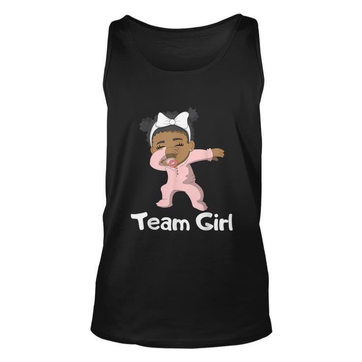 Gender Reveal Party Team Girl Cute Dabbing Black Baby Unisex Tank Top