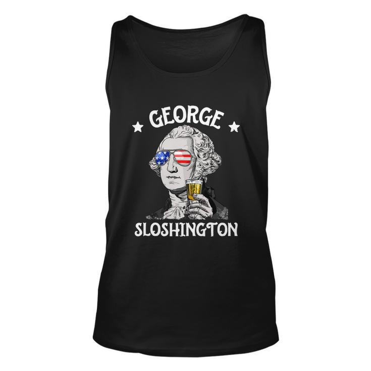 George Sloshington Washington 4Th Of July Usa Flag Unisex Tank Top