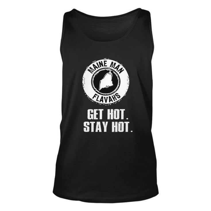 Get Hot Stay Hot Black And White Unisex Tank Top