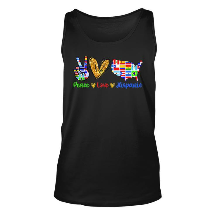 Gifts Peace Love Hispanic Heritage Month Decoration Country  Men Women Tank Top Graphic Print Unisex