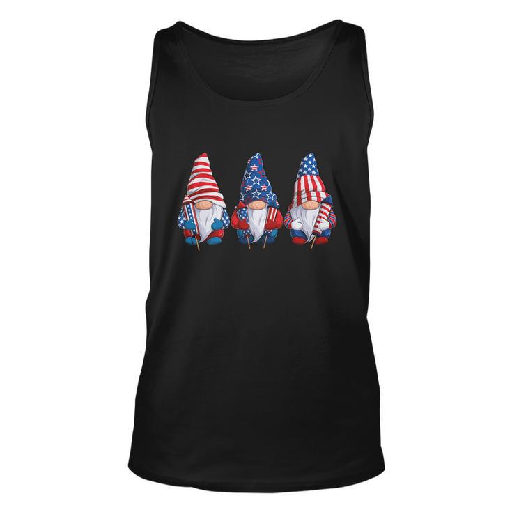 Gnomes Patriotic American Flag Cute Gnomes 4Th Of July Gift Unisex Tank Top