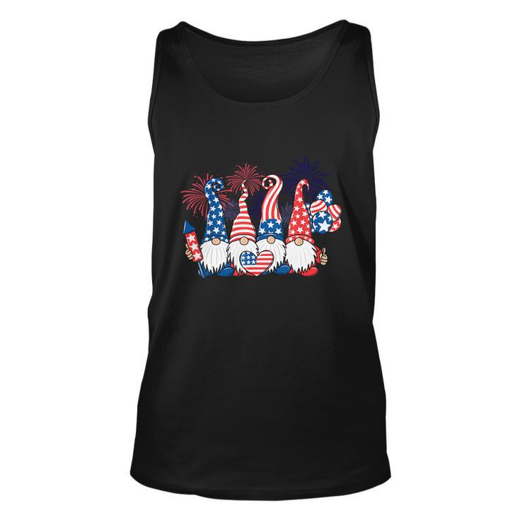 Gnomes Patriotic American Flag Cute Gnomes 4Th Of July Gift V2 Unisex Tank Top