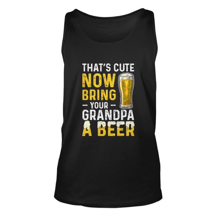 Grandpa A Beer Fathers Day Funny Drinking Unisex Tank Top