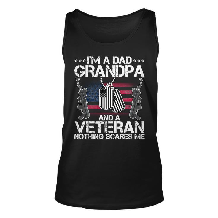 Grandpa Veteran Nothing Scares Me Tshirt Unisex Tank Top