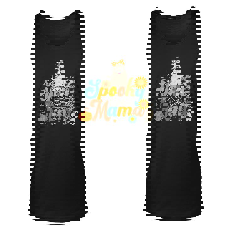 Groovy Spooky Mama Ghost Boo Halloween Costume Retro Hippie  Unisex Tank Top
