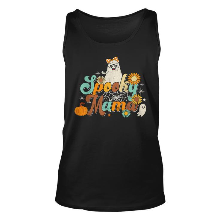 Groovy Spooky Mama Ghost Boo Halloween Costume Retro Hippie Unisex Tank Top