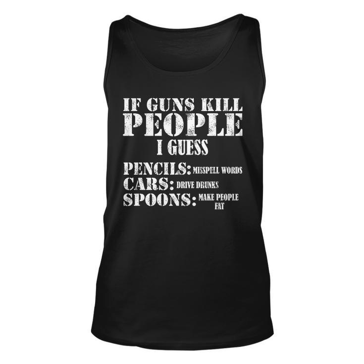 Guns Kill People Cars Drive Drunk Tshirt Unisex Tank Top