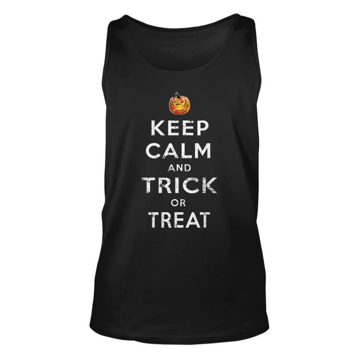 Halloween Costume Keep Calm Trick Or Treat T  Unisex Tank Top