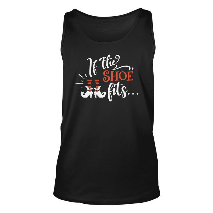 Halloween If The Shoe Fits For You Orange And White Men Women Tank Top Graphic Print Unisex