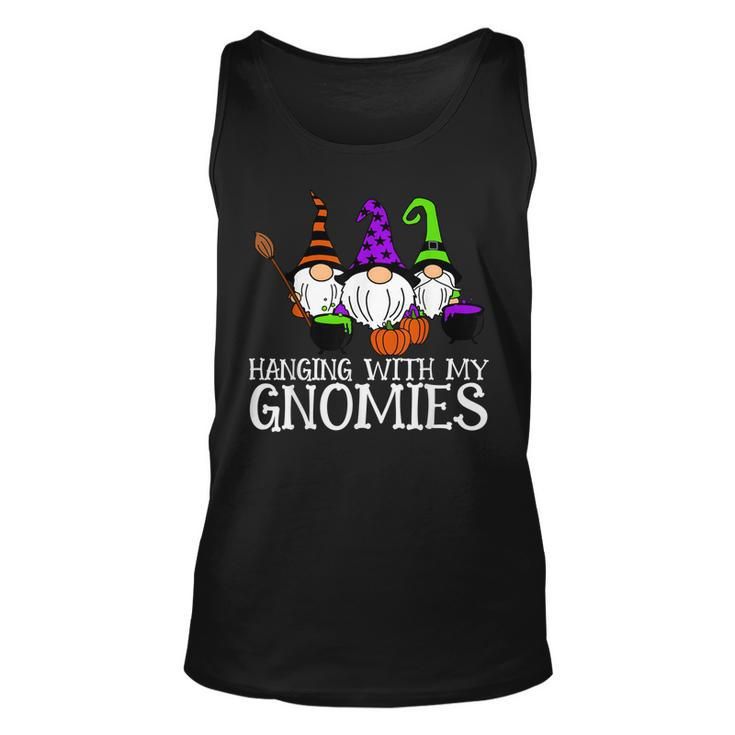 Hanging With My Gnomies Funny Garden Gnome Halloween  Men Women Tank Top Graphic Print Unisex