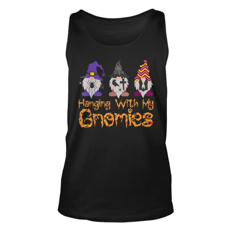 Hanging With My Gnomies Funny Gnome Halloween  Men Women Tank Top Graphic Print Unisex