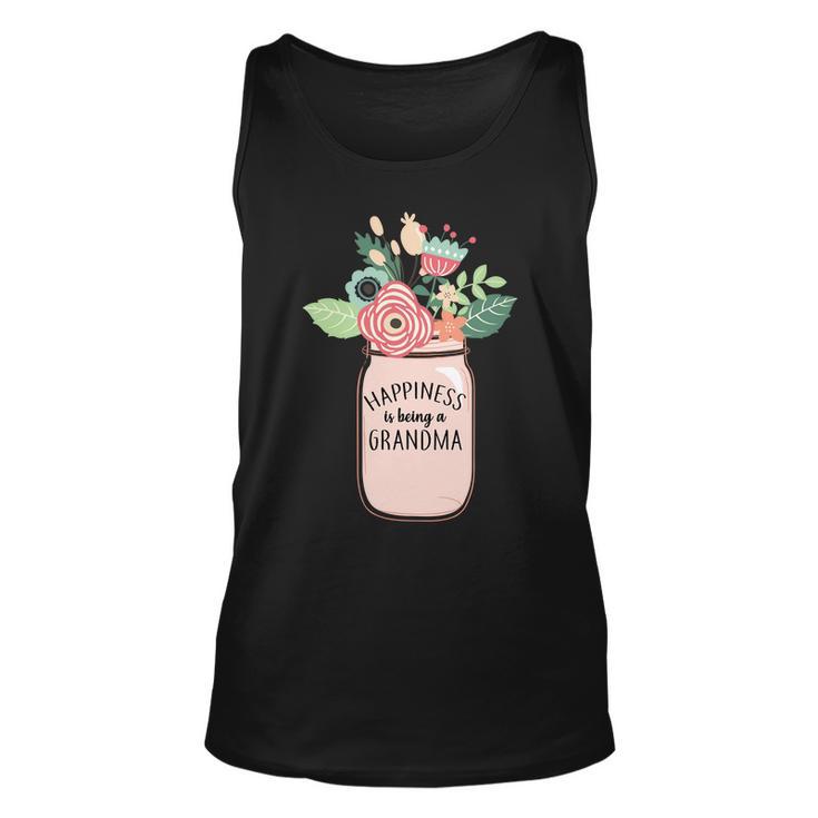 Happiness Is Being A Grandma Flower Unisex Tank Top