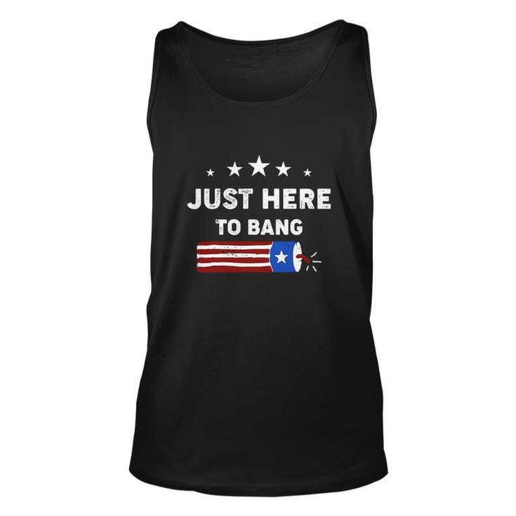 Happy 4Th Of July Just Here To Bang With Firecracker Unisex Tank Top