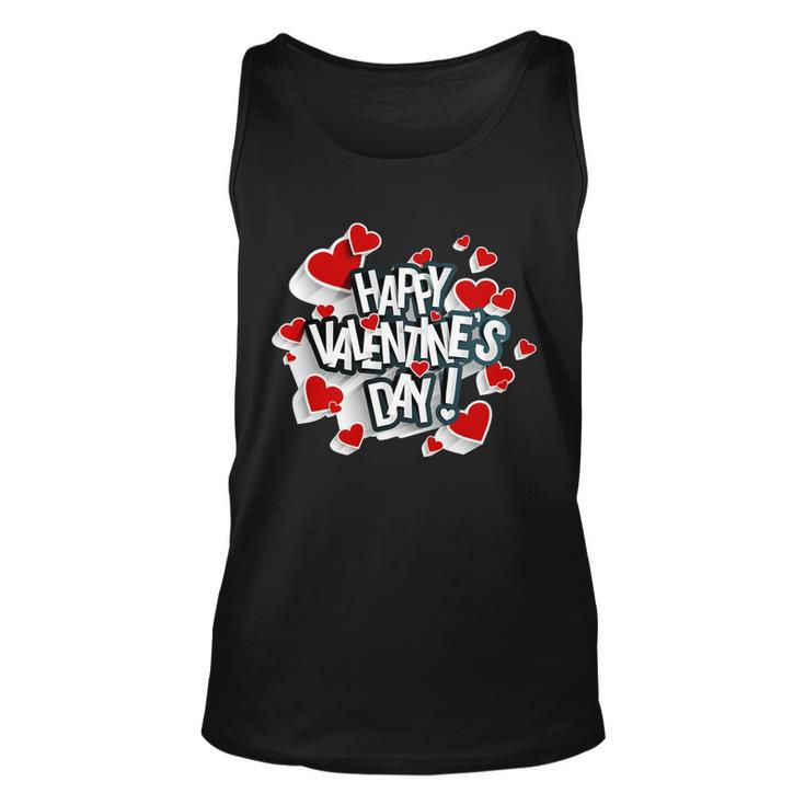 Happy Valentines Day Love Hearts Logo Unisex Tank Top