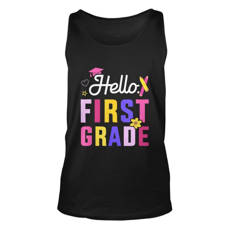 Hello 1St Grade First Back To School Student Teacher Unisex Tank Top