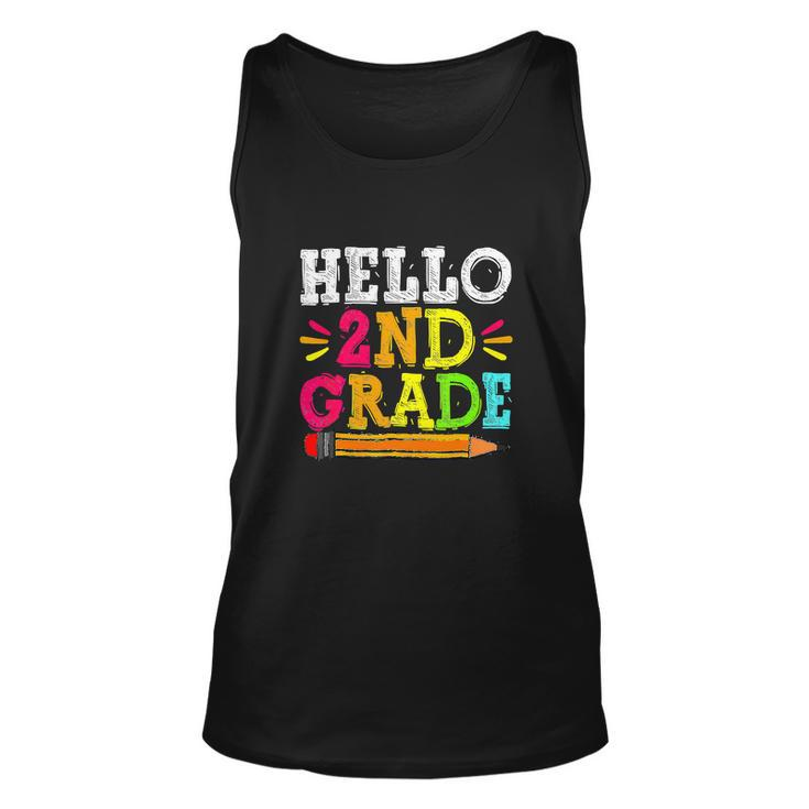 Hello 2Nd Grade Back To School For Students Teachers Unisex Tank Top