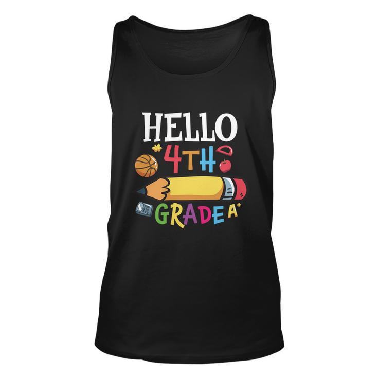 Hello 4Th Grade Pencil First Day Of School Back To School Unisex Tank Top