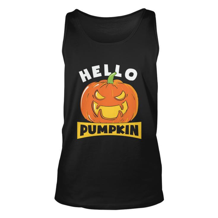 Hello Pumpkin Halloween Quote Unisex Tank Top