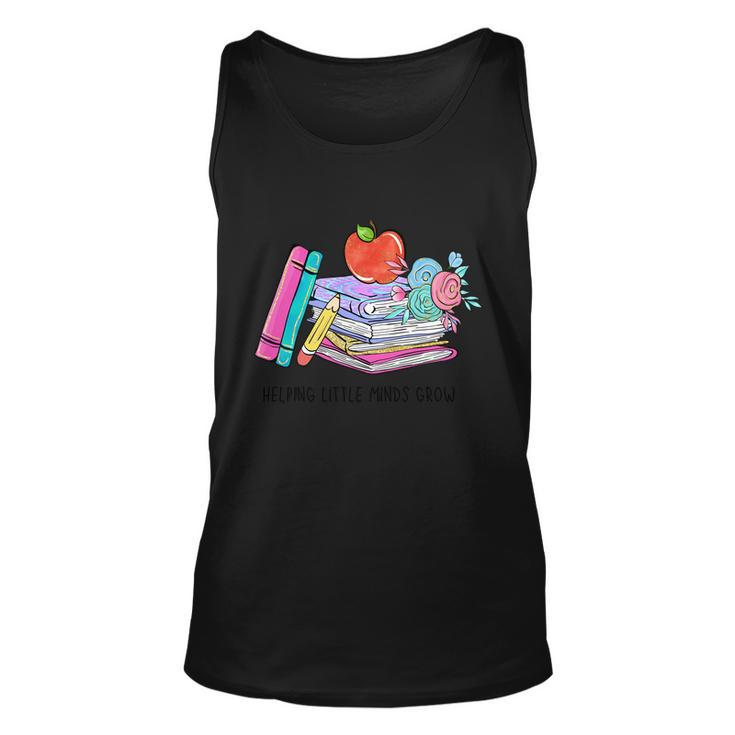 Helping Little Minds Grow Graphic Plus Size Shirt For Teacher Male Female Unisex Tank Top