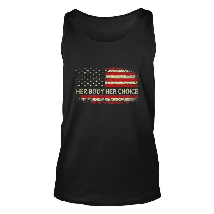 Her Body Her Choice American Us Flag Reproductive Rights Unisex Tank Top