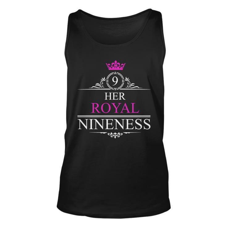 Her Royal Nineness 9Th Birthday Nine Year Old Girl Unisex Tank Top