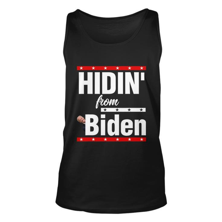 Hidin From Biden Shirt Creepy Joe Trump Campaign Gift Unisex Tank Top