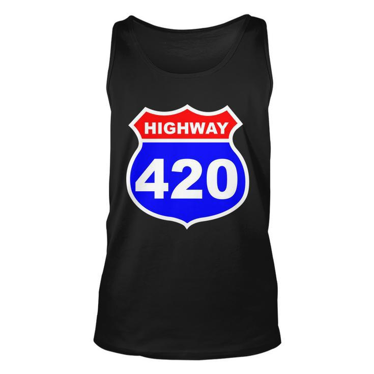 Highway 420 Sign Weed Unisex Tank Top