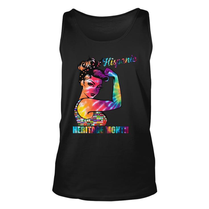 Hispanic Heritage Month Messy Bun Colorful Unisex Tank Top