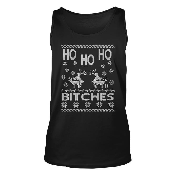 Ho Ho Ho Bitches X-Mas Ugly Christmas Unisex Tank Top