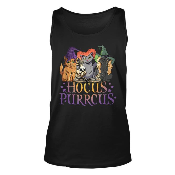 Hocus Purrcus Halloween Witch Cats Funny Parody  Unisex Tank Top