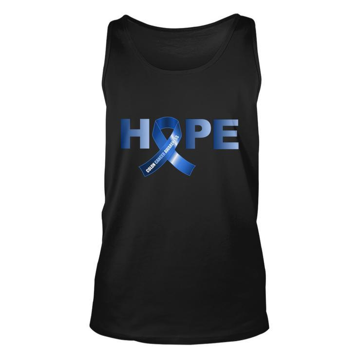Hope Colon Cancer Awareness Fight Logo Unisex Tank Top