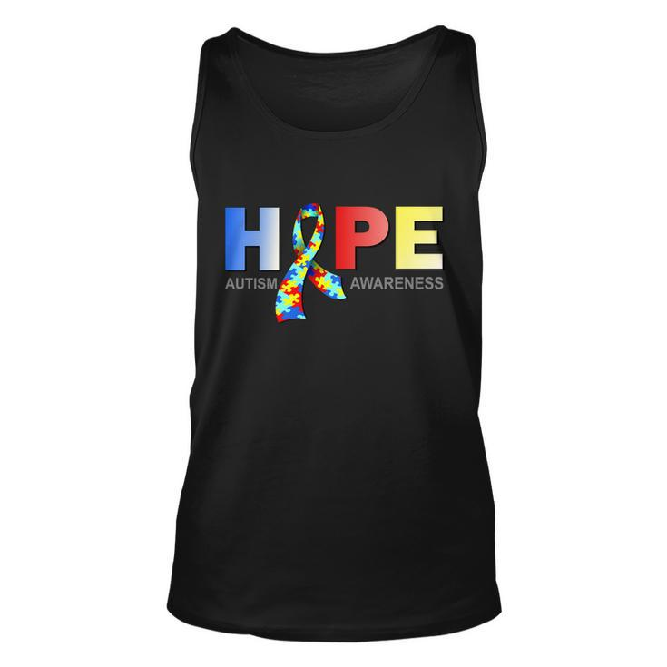 Hope For Autism Awareness Tribute Tshirt Unisex Tank Top