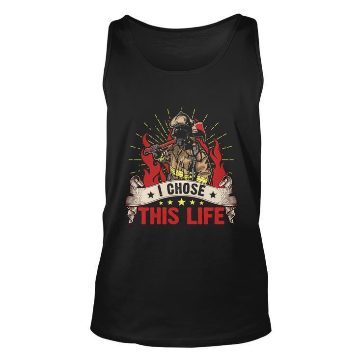 I Chose This Life Thin Red Line Unisex Tank Top