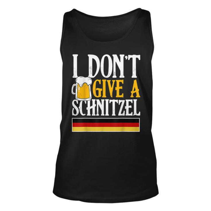 I Dont Give A Schnitzel German Beer Wurst Funny Oktoberfest  Men Women Tank Top Graphic Print Unisex