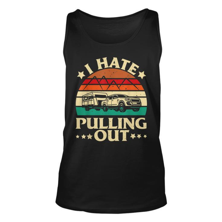 I Hate Pulling Out Funny Camping Trailer Retro Travel  V2 Men Women Tank Top Graphic Print Unisex