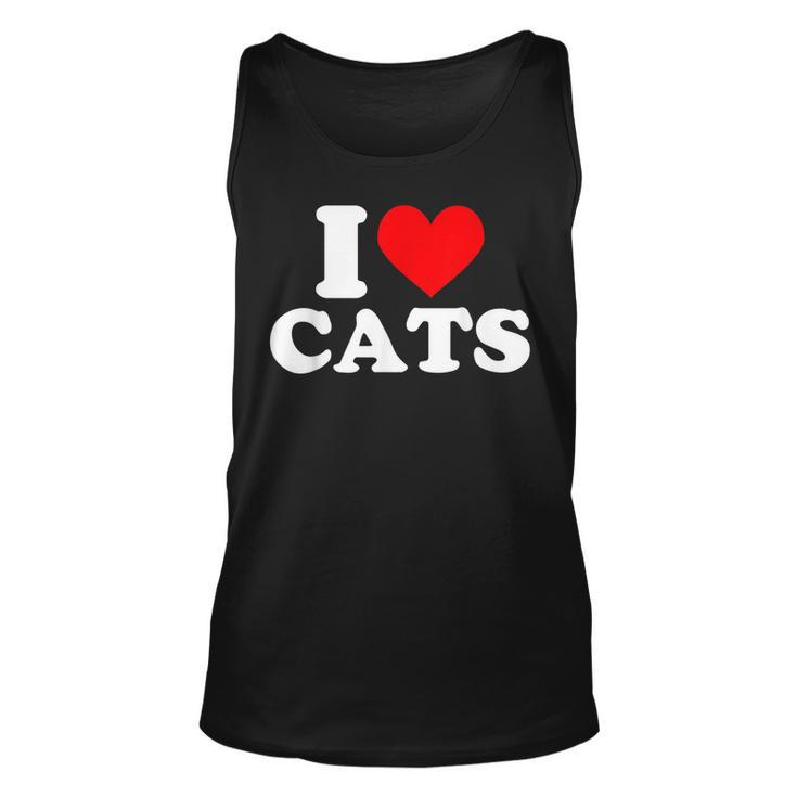 I Heart Cats  - I Heart Cats  I Love Cats  Men Women Tank Top Graphic Print Unisex - Thegiftio
