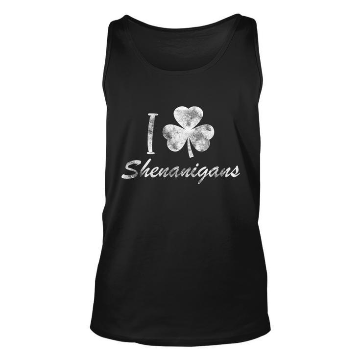 I Love Shenanigans Vintage St Patricks Day Tshirt Unisex Tank Top