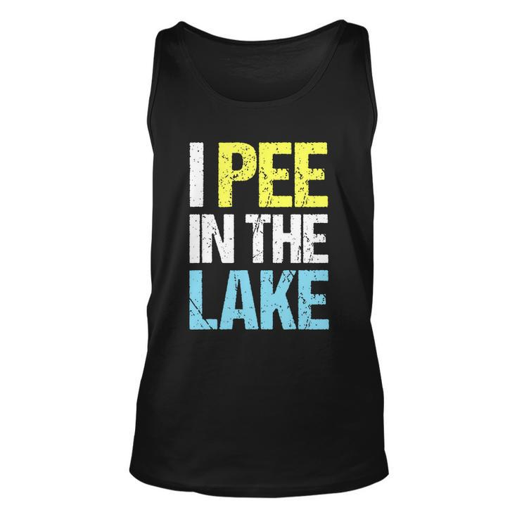 I Pee In The Lake Funny Summer Vacation Unisex Tank Top