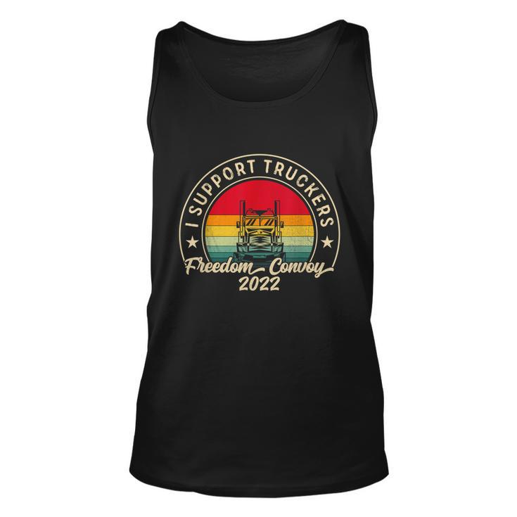 I Support Truckers Canada Usa Freedom Convoy  Unisex Tank Top
