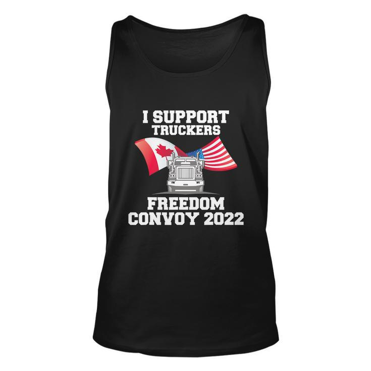 I Support Truckers Freedom Convoy  V2 Unisex Tank Top