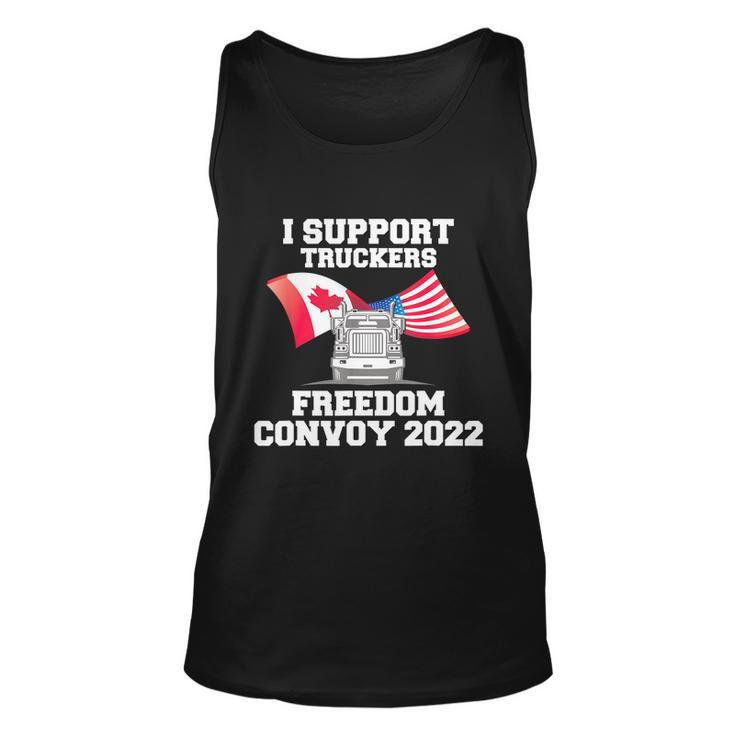 I Support Truckers Freedom Convoy  V3 Unisex Tank Top