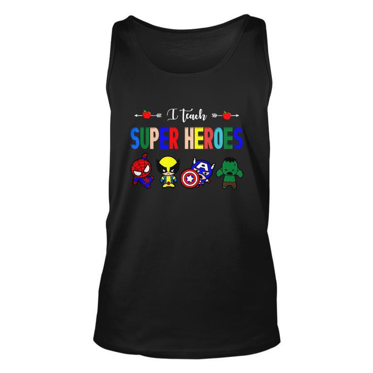 I Teacher Super Heroes Cute Superhero Characters Tshirt Unisex Tank Top