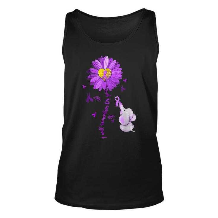 I Will Remember For You Elephant Alzheimers Awareness  Men Women Tank Top Graphic Print Unisex